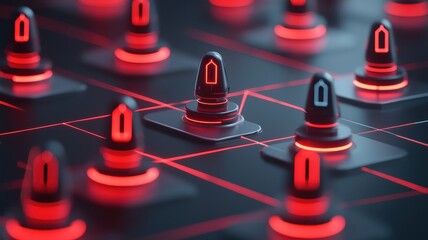 Botnet phishing attack simulation cybersecurity lab digital illustration network environment close-up view cyber threat awareness