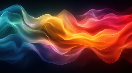 Obraz premium Juneteenth Celebration Background with Flowing Red Yellow Green Stripes