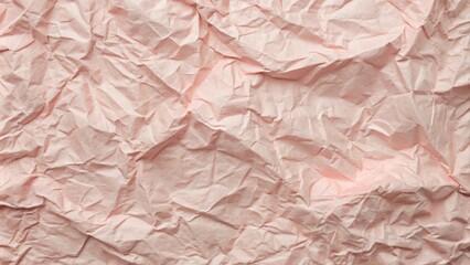 Fototapeta premium Abstract Texture of Wrinkled Pastel Pink Paper, An Artistic Interpretation of Texture and Form