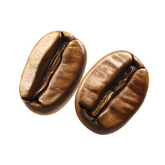Fototapeta premium Close-up of roasted coffee beans on a black background