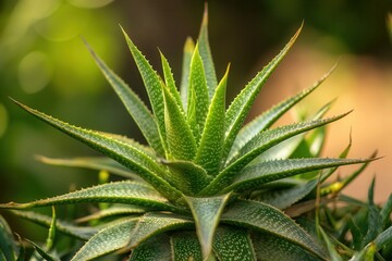 Obraz premium Close-up of a vibrant green succulent plant.