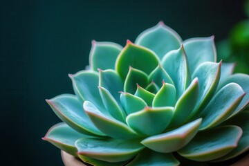 Fototapeta premium Close-up of a vibrant succulent plant in a pot.