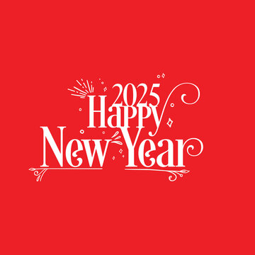 Happy New Year. Lettering text for Happy New Year  