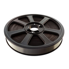 Obraz premium Vintage film reel showcasing classic cinema aesthetics