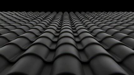 Fototapeta premium Dark Grey Roof Tiles Texture Seamless Pattern for Construction Design
