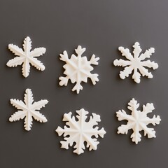 set white toy snowflakes