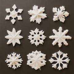 set white toy snowflakes