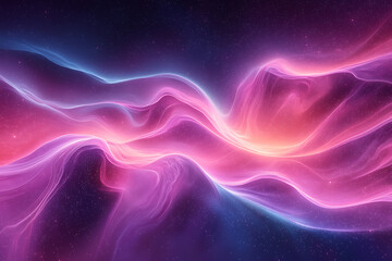Obraz premium Vibrant Streaks of Aurora Glow, Celestial Patterns in Gradient Motion