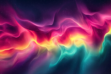 Obraz premium Radiant Waves of Celestial Motion, Flowing Gradients in Cosmic Harmony