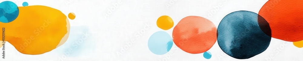 Sticker textured watercolor background with bold overlapping shapes.