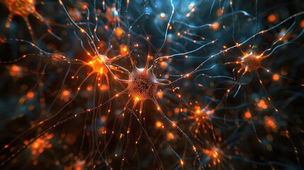 Fototapeta premium Exploring the Intricate Beauty of Neural Networks in Science