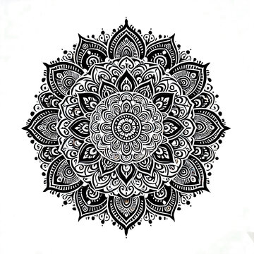 recommend clip art: Black mandala isolated on white and cut out background