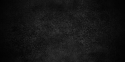Fototapeta premium Empty abstract dark black painted cement wall, grey paint limestone texture background. black stone marble concrete wall grunge texture background. Old grunge texture interior smooth plaster wall.