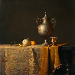 christmas still life with candle