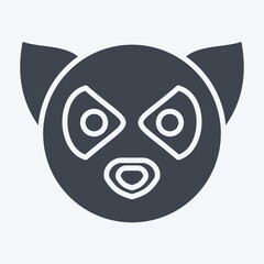 Obraz premium Icon Lemur. related to Animals symbol. glyph style. simple design editable