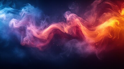 Obraz premium Abstract Colorful Swirling Smoke Design