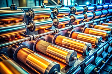 Vintage Flexographic Die Cutting: Magnetic Cylinders on Rotary Press