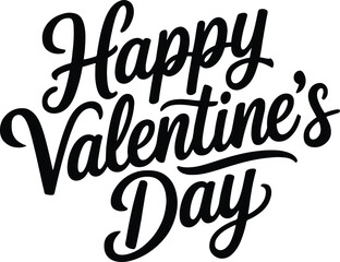 Obraz premium Happy valentine’s day typography design. Modern calligraphy handwritten valentine’s day text.