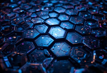 Obraz premium abstract background with hexagons