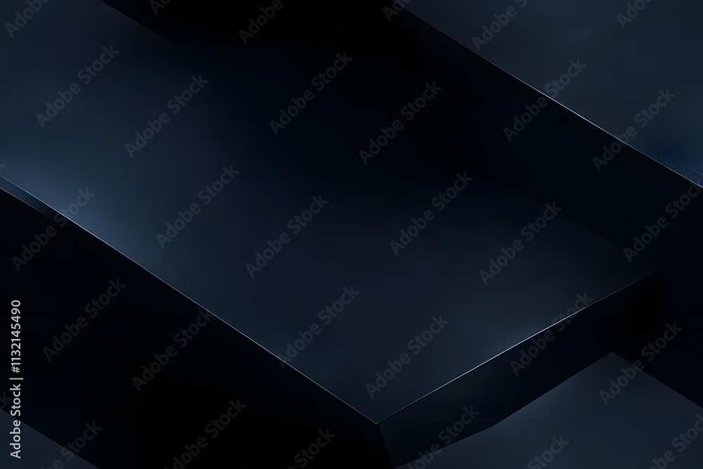 Canvas Prints black dark blue abstract modern background. geometric shape. line angle diagonal triangle 3d. gradie