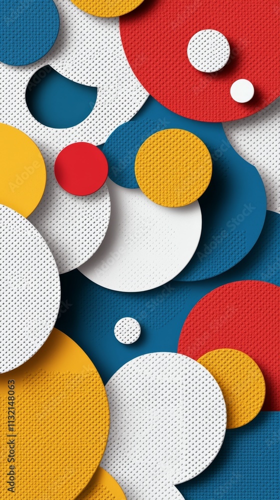 Poster artistic background design with colorful shapes abstract environment