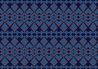 Seamless floral leaf vector pattern design with geometric pixels.