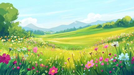 Fototapeta premium Beauty meadow Abstract summer landscape for your design