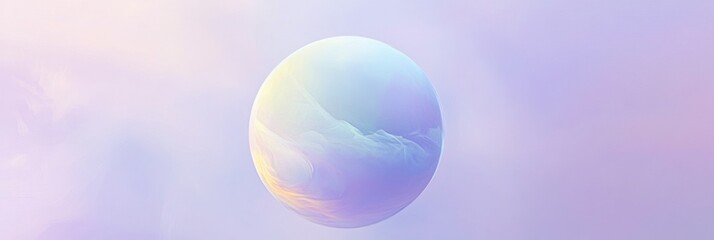 Soft purple gradient background with a large, smooth, blurred sphere in the center, featuring light blue and yellow colors.