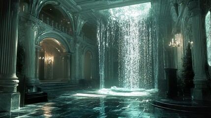 Fototapeta premium Waterfall Interior: Palace Grandeur
