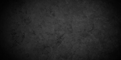 Obraz premium Empty abstract dark black painted cement wall, grey paint limestone texture background. black stone marble concrete wall grunge texture background. Old grunge texture interior smooth plaster wall.