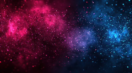 Naklejka premium Vibrant Abstract Background with Colorful Nebula and Starry Elements in Shades of Pink and Blue