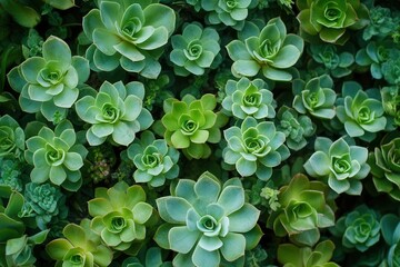 Lush green succulent plants in a vibrant arrangement.