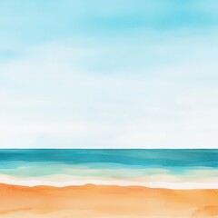 Obraz premium Watercolor background mimicking a sandy beach in beige and blue.