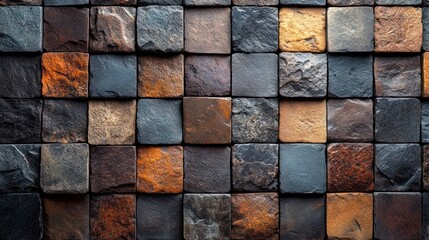 Orange autumn leaves on a branch with snowflakes falling.