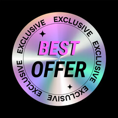 holographic stickers for sale. Vector