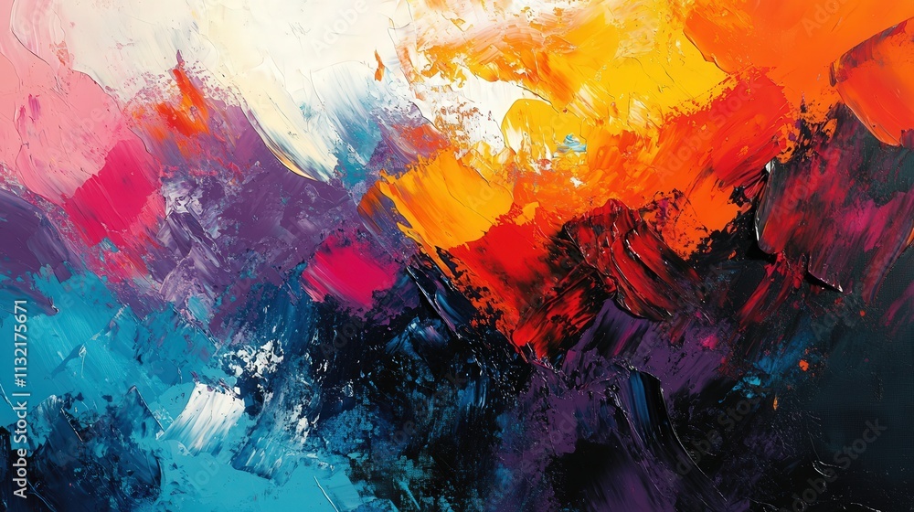 Poster a painter skillfully uses a palette knife to create textured effects on a canvas, adding depth and d