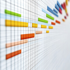 Fototapeta premium Colorful Gantt Chart Visualizing Project Timeline