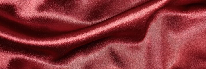 Luxurious Deep Red Satin Fabric with Glorious Texture and Smooth Surface for Backgrounds and Design Projects