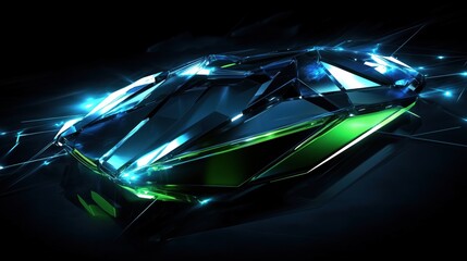 Color structures in blue and green with fascinating details