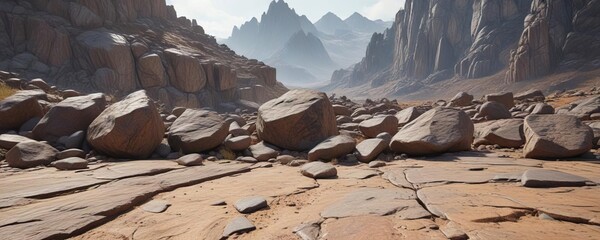 Textured wood surface with a rocky landscape background , texture, earthy, outdoor