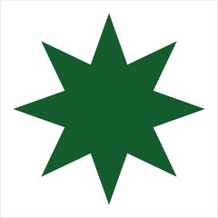 Obraz premium green star icon vector illustration