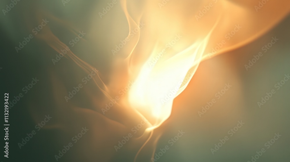 Poster a softly blurred image of a light bulb, casting a gentle glow with warm light spreading out in soft,