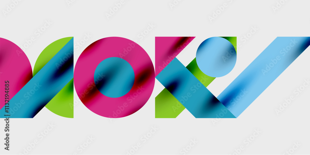 Poster Vibrant abstract background circles with smooth gradients, creating a dynamic and modern design. Ideal for creative, tech, or contemporary-themed projects