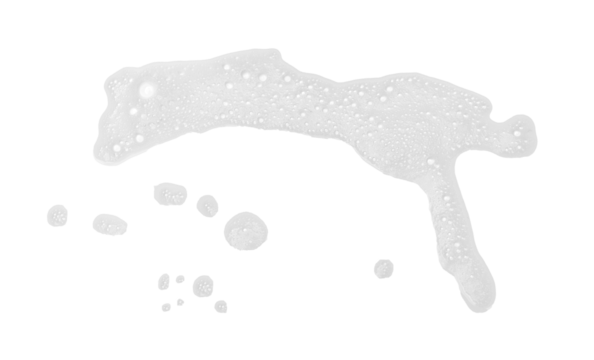 Soap foam or shampoo Soap foam texture or shampoo surface with bubble isolated with clipping path on background.