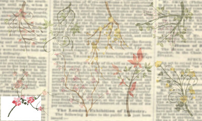 Fototapeta premium Wall Art Photo Design old news paper