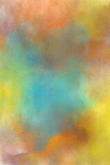 Abstract watercolor digital art painting soft focus for texture background