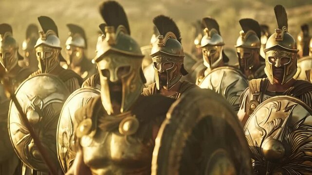 King Leonidas and his spartan army