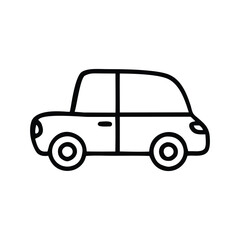 Fototapeta premium Car Doodle Hand-drawn Vector Icon