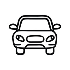 Obraz premium Car Doodle Hand-drawn Vector Icon