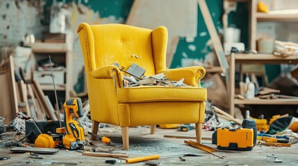 Reupholstering a chair with fabric and t standard diy workshop home environment practical guide for creative spaces